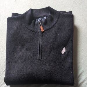 Sec119 Grateful Dead Navy Size L Half-Zip Sweater